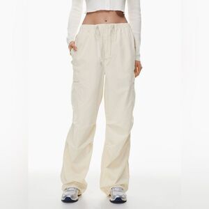 Aritzia Cream Wide-Leg Pants